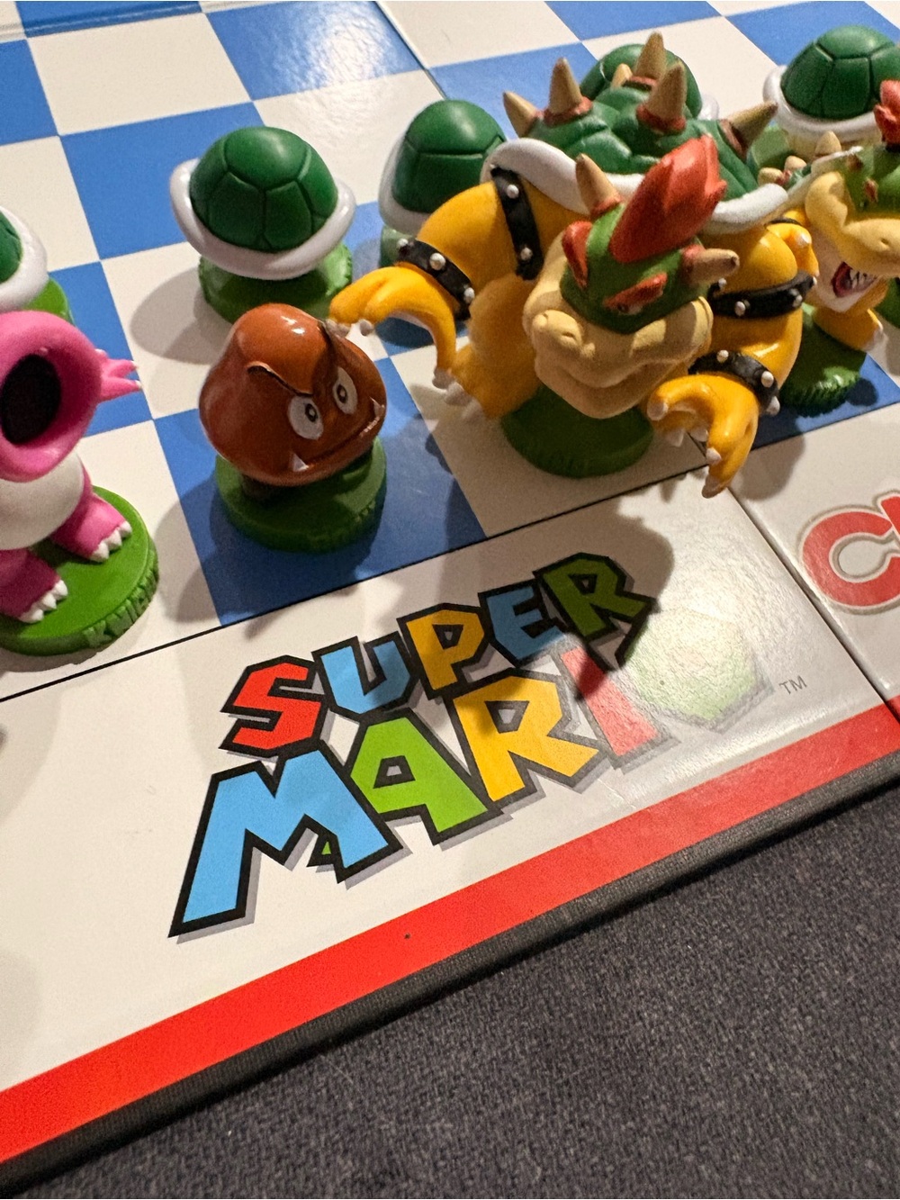 Nintendo Chess-Style Kids Toy Set with Green, Yellow & Brown Figures